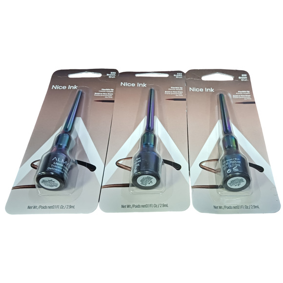 Almay Lot of 3 Liquid Eyeliner Pen Water Resistant & Long Wearing 222 Brown New - Picture 8 of 14